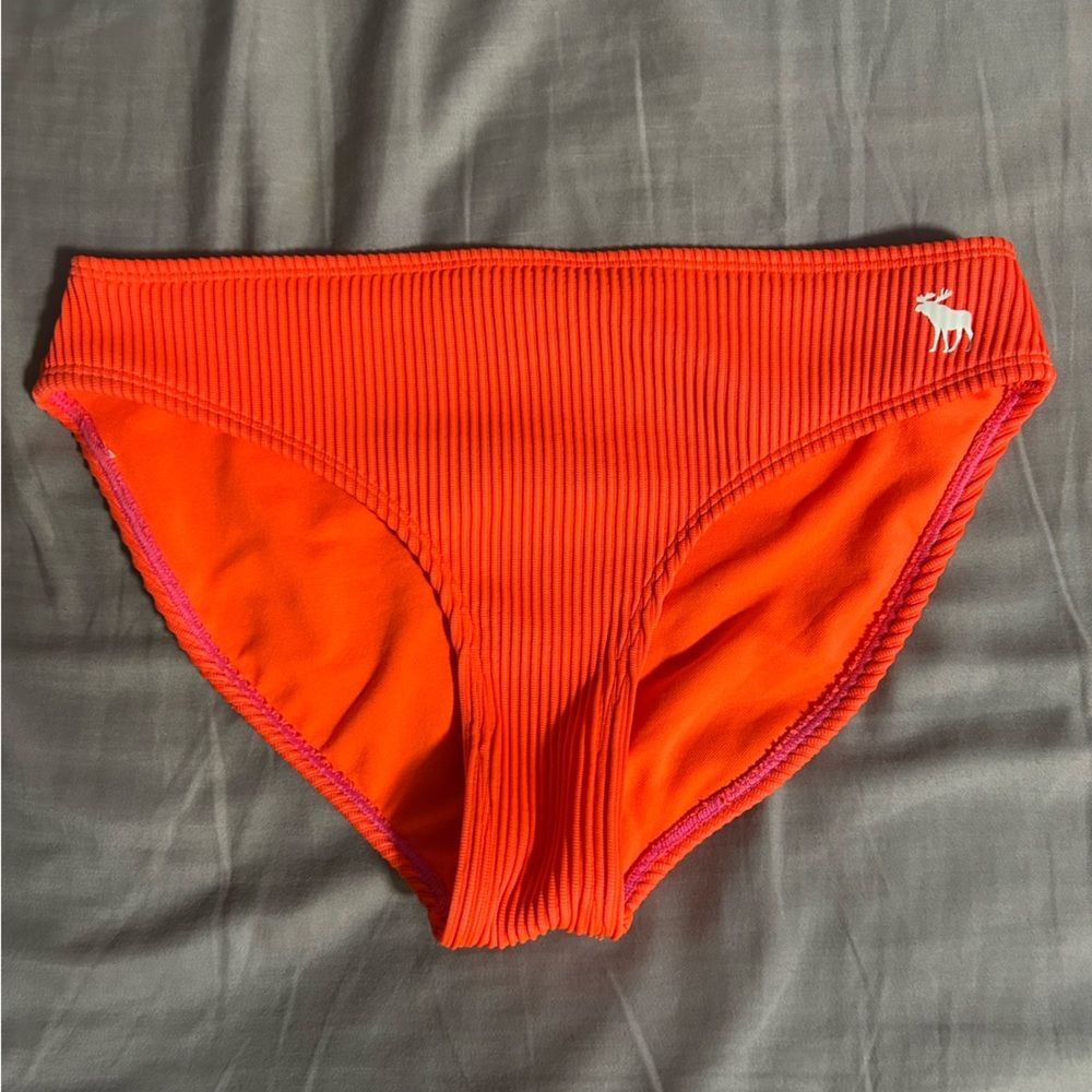 Abercrombie Kids Orange Ribbed Bikini Bottom Size 15/16
